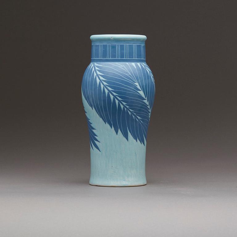 VAS, flintgods, "Sgrafitto", Josef Ekberg, Gustavsberg.