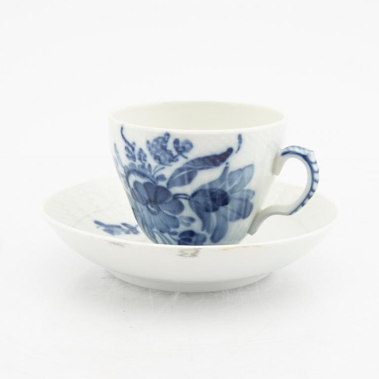 Coffee service 54 dlr "Blå Blomst" Royal Copenhagen Denmark porcelain 1953-1983.