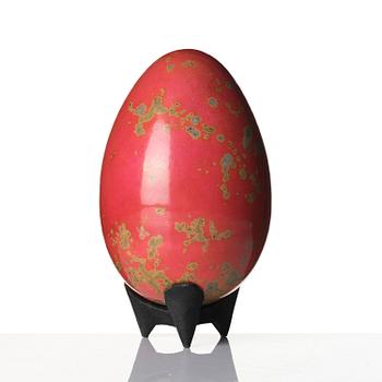 Hans Hedberg, a faience sculpture of an egg, Biot, France.