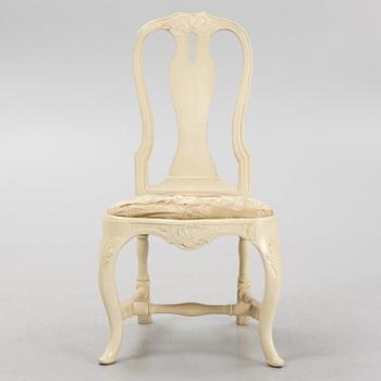 A carved rococo chair, Stockholm, later part 18th century.