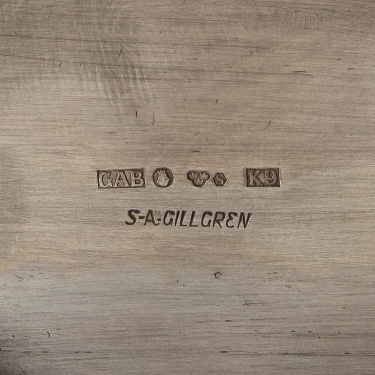 Sven-Arne Gillgren, kaffeservis, 3 delar, silver, GAB, Stockholm, 1960.