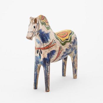 A painted folk art dala horse early 20th century.