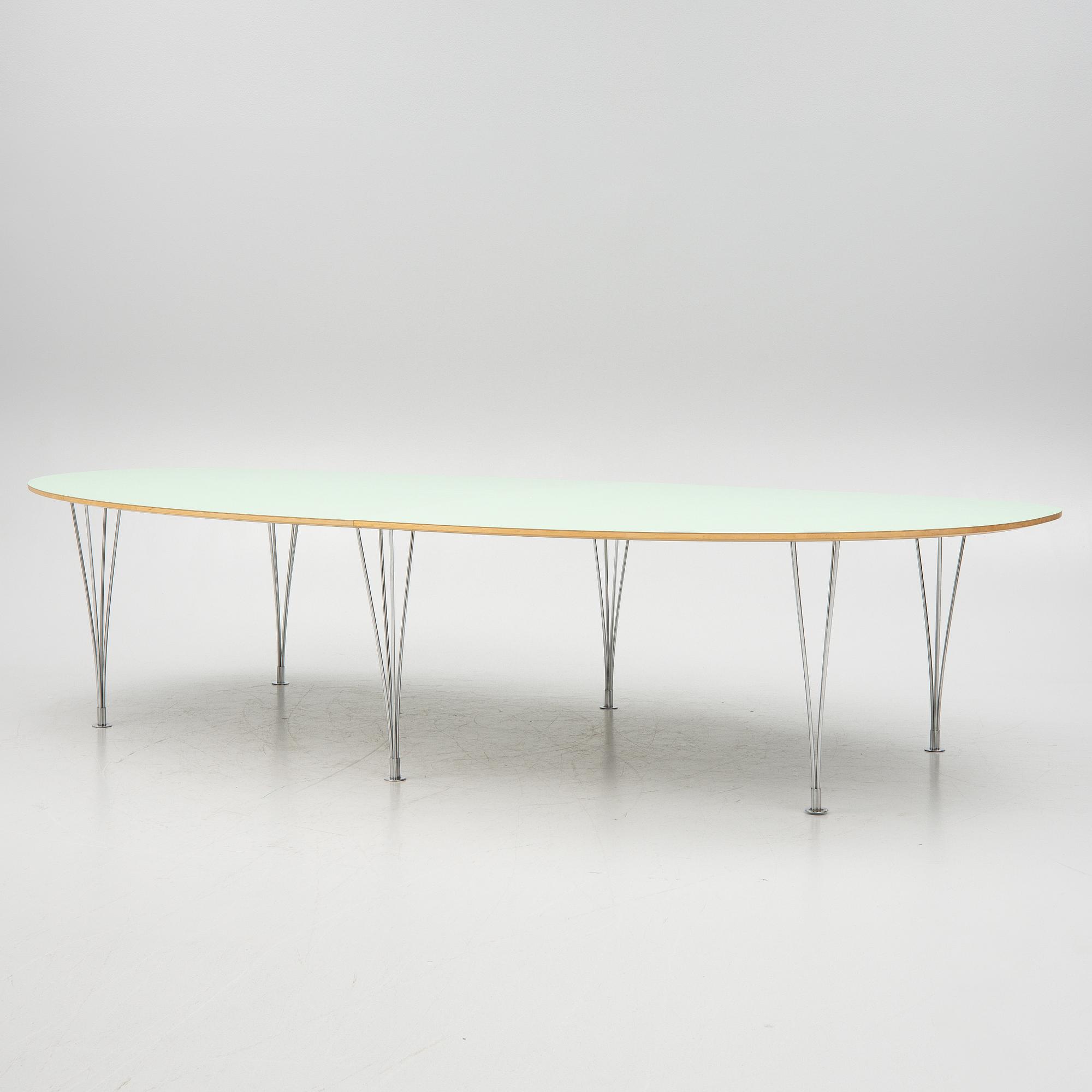 Bruno Mathsson, Piet Hein, dining table, "Superellipse", Bruno Mathsson International.