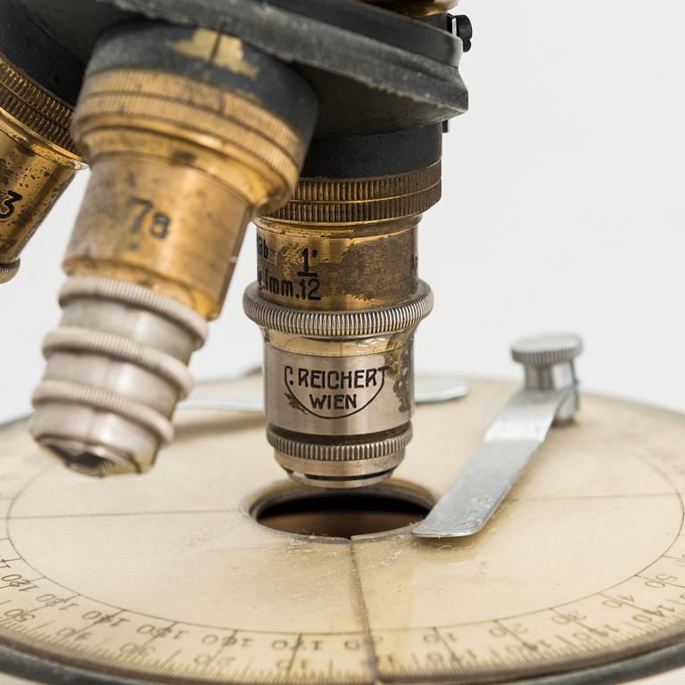 C Reichert, A microscope in box. Wienna ca. 1920.