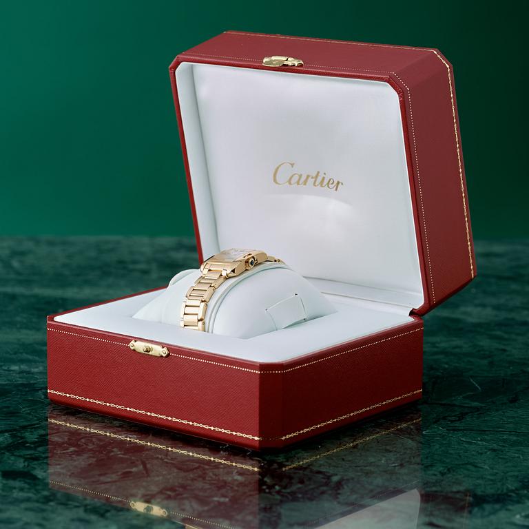 CARTIER, Tank Anglaise SM YG, wristwatch, 22,8 x 22 (30) mm,