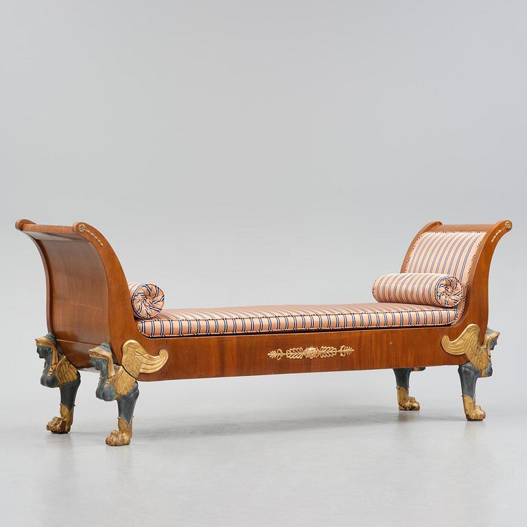 A Swedish Empire daybed, early 19th century.