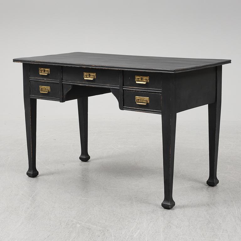 A painted pine desk, early 20th Century.