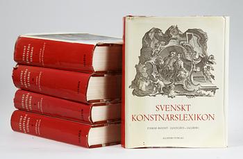 SVENSKT KONSTNÄRSLEXIKON, 5 band, Allhems förlag, Malmö.