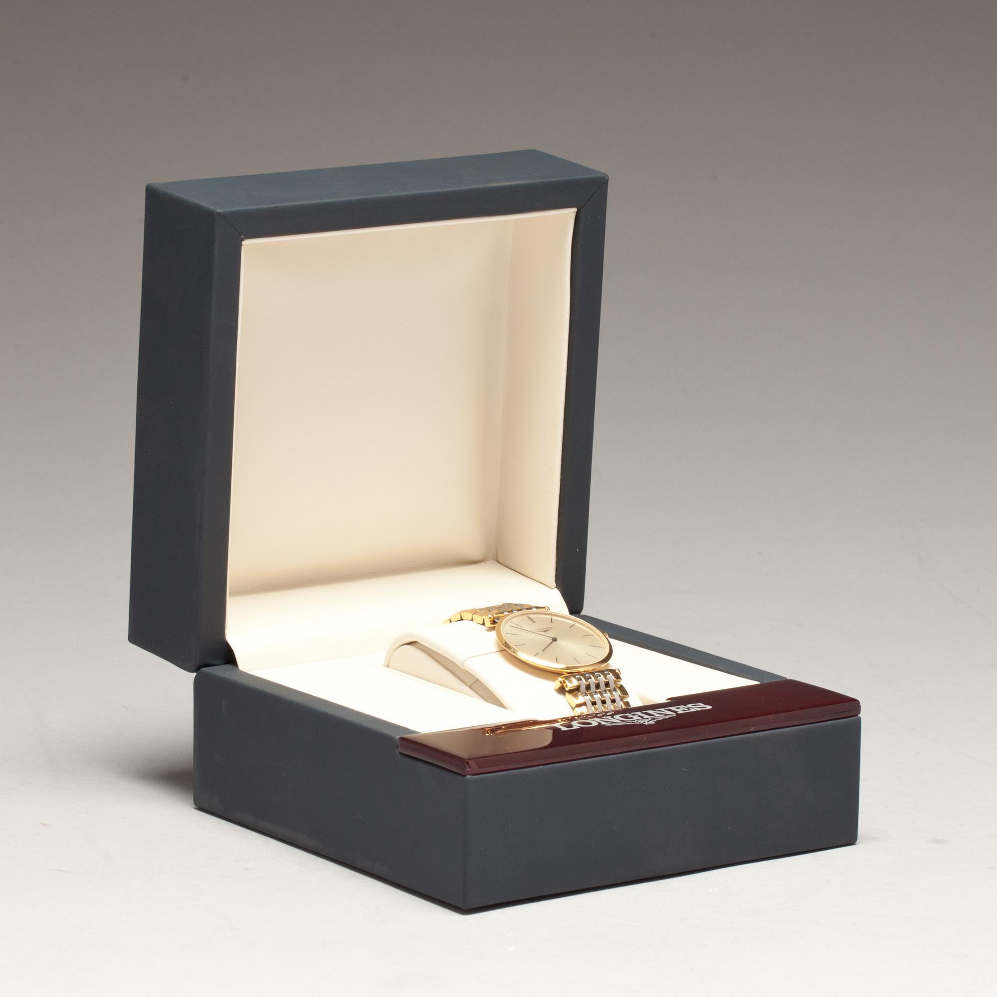 HERRARMBANDSUR, Longines, i originalbox.