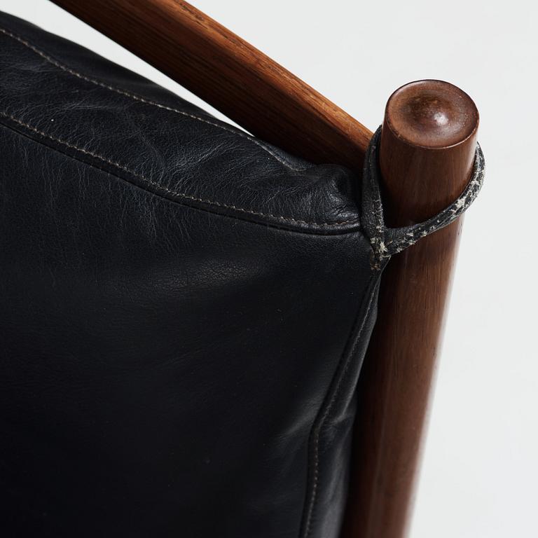 Ole Wanscher, karmstol samt fotpall, "Colonial Chair, PJ 149", Poul Jeppesen, Danmark, 1950-60-tal.