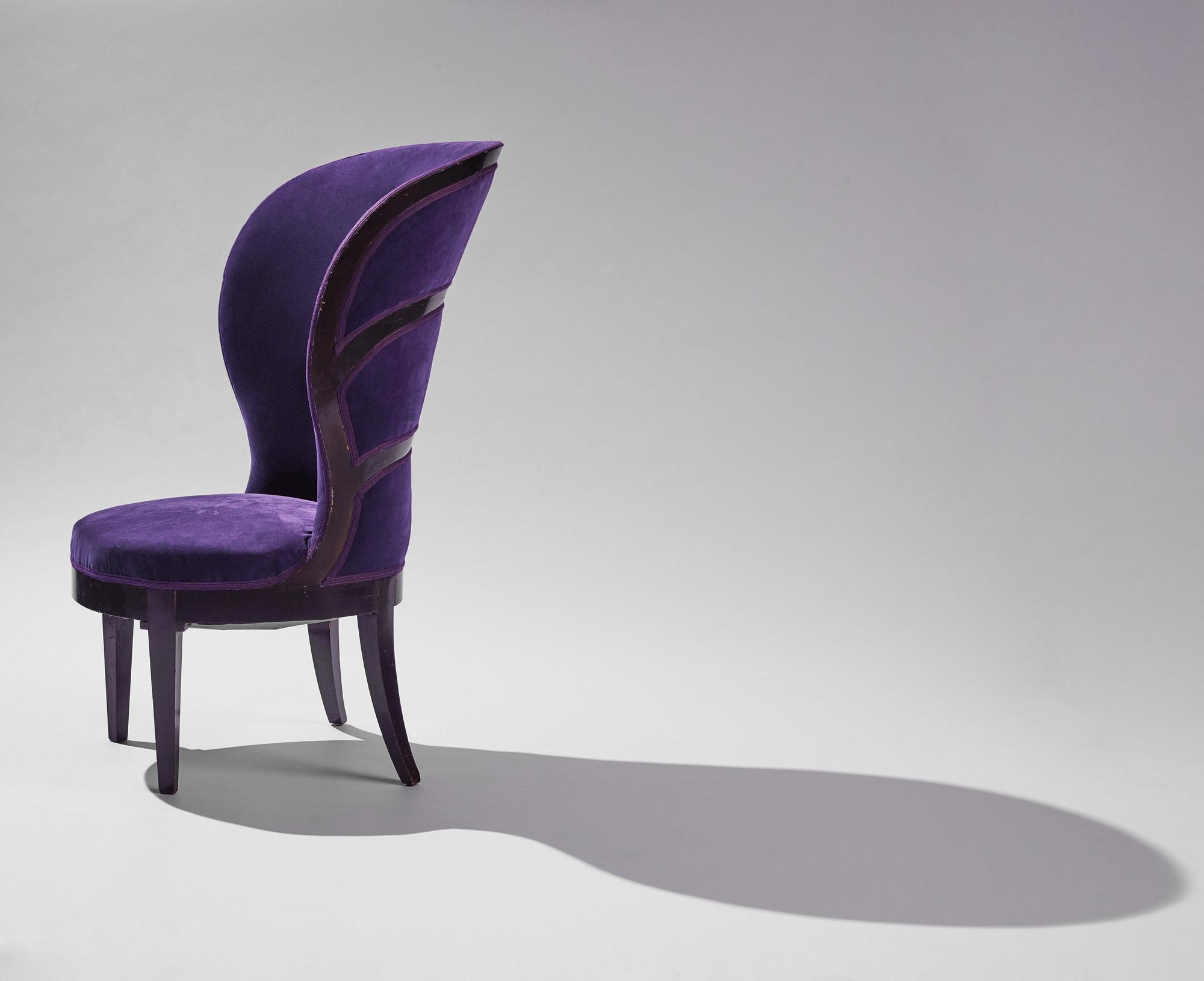 Uno Åhrén, a Swedish Grace black lacquered "Lady's armchair", Mobilia AB, Malmö ca 1925.