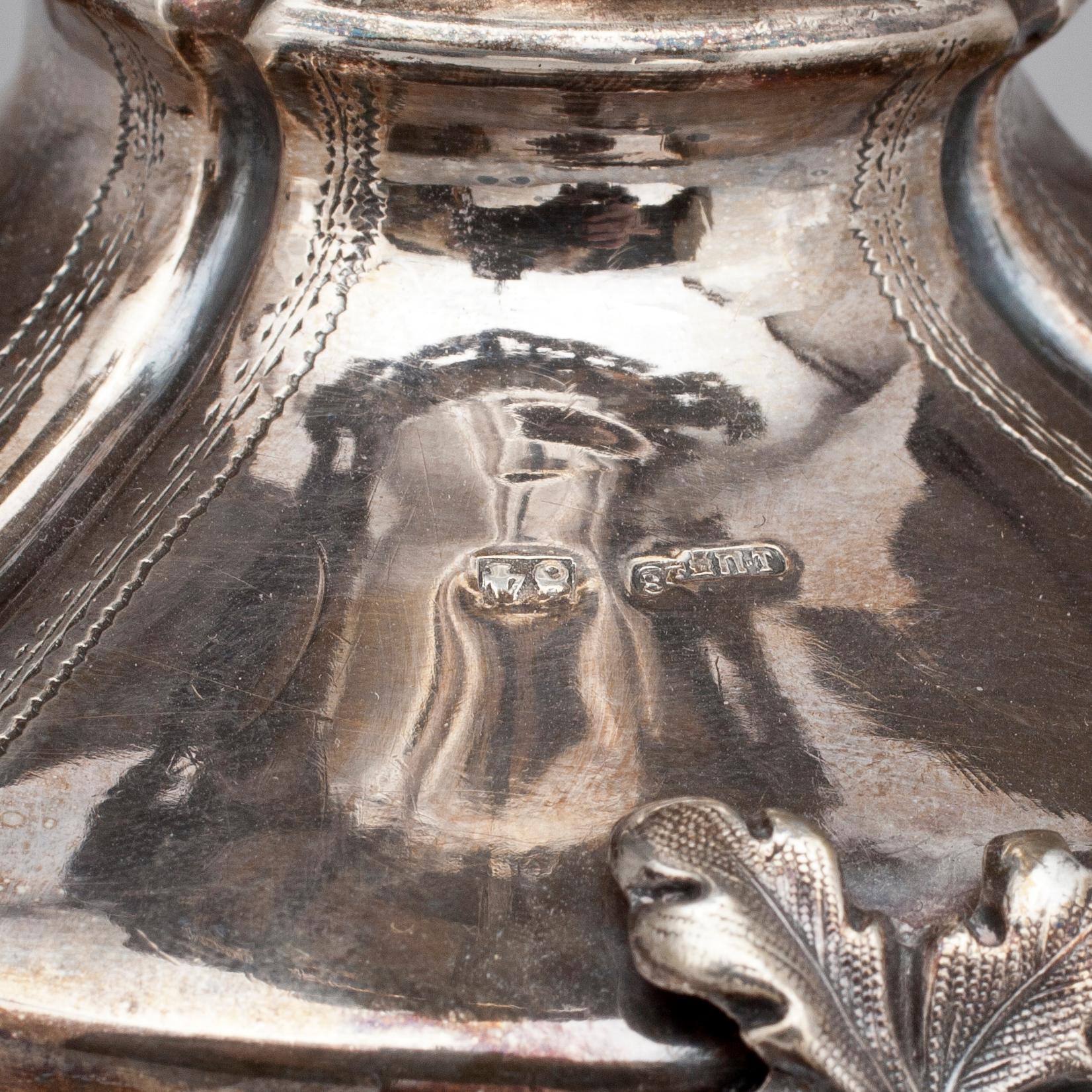 JAKTPOKAL, silver, otydlig stämpel möjl Kiev, Ryssland, sent 1800-tal. Vikt 713g.