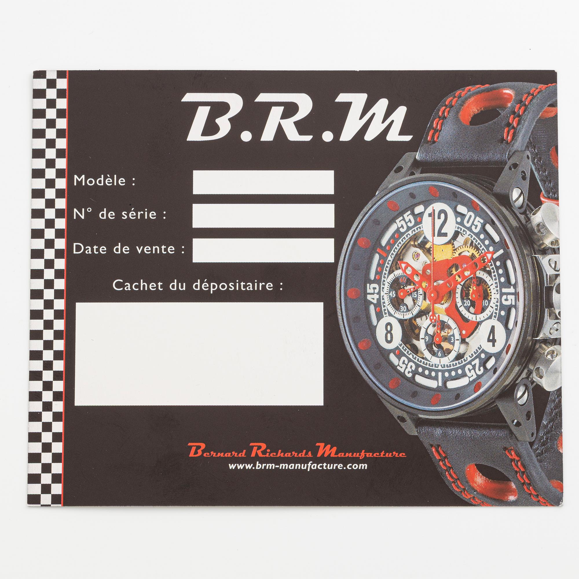 B.R.M (Bernerd Richards Manufacture), MK-44, wristwatch, 44 mm.