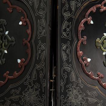 Vikskärm, 6 delar, Kina 1900-talets första hälft.