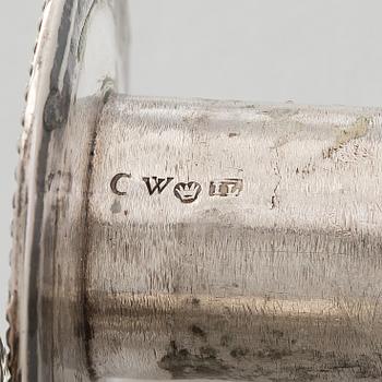 A pair of Empire silver candlesticks, maker's mark of Jacob Herman Lundström, Kuopio 1830.