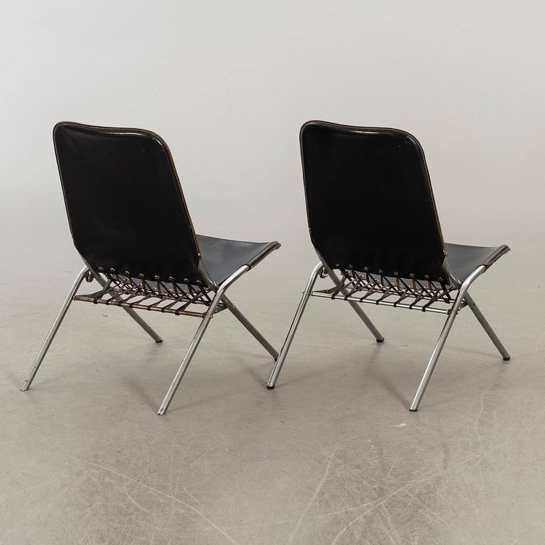 A PAIR OF FOLDING CHAIR "PIRATEN" DESIGN OLOF PIRA 1950'S.