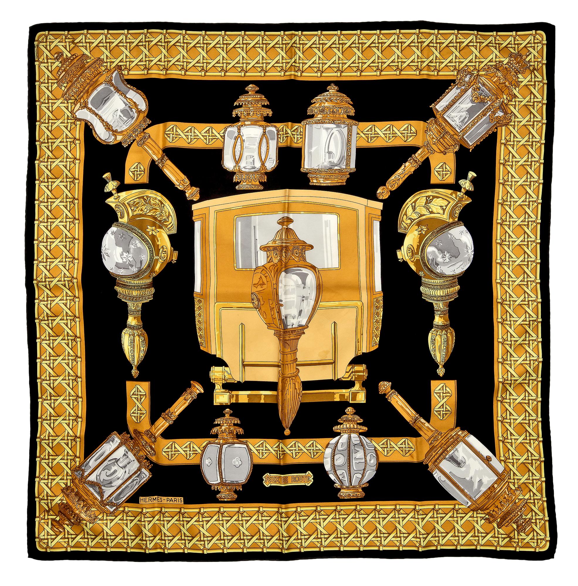 HERMÈS, scarf, "Proues".