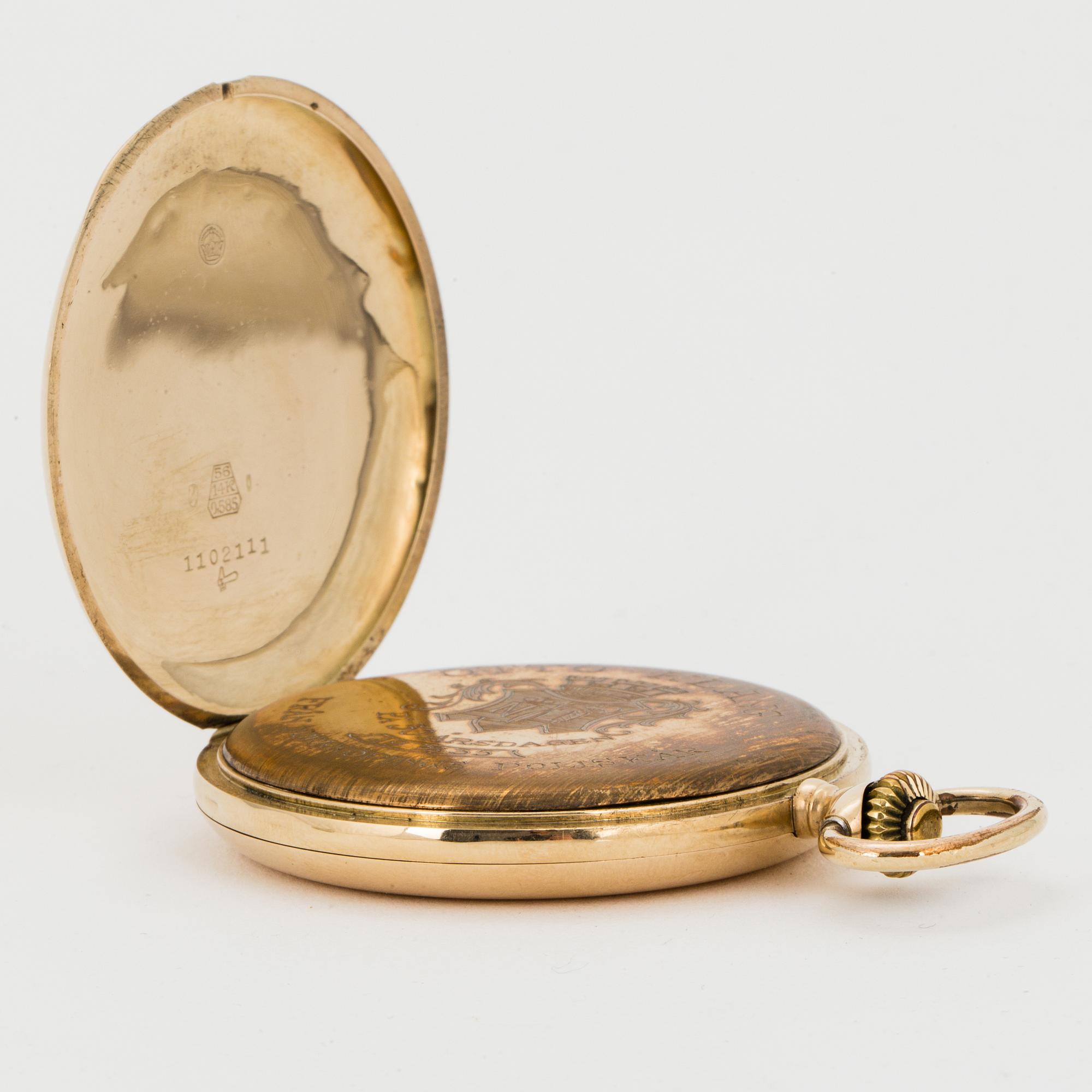 RECORD WATCH Co. Genève, pocketwatch, 50,5 mm, hunter.