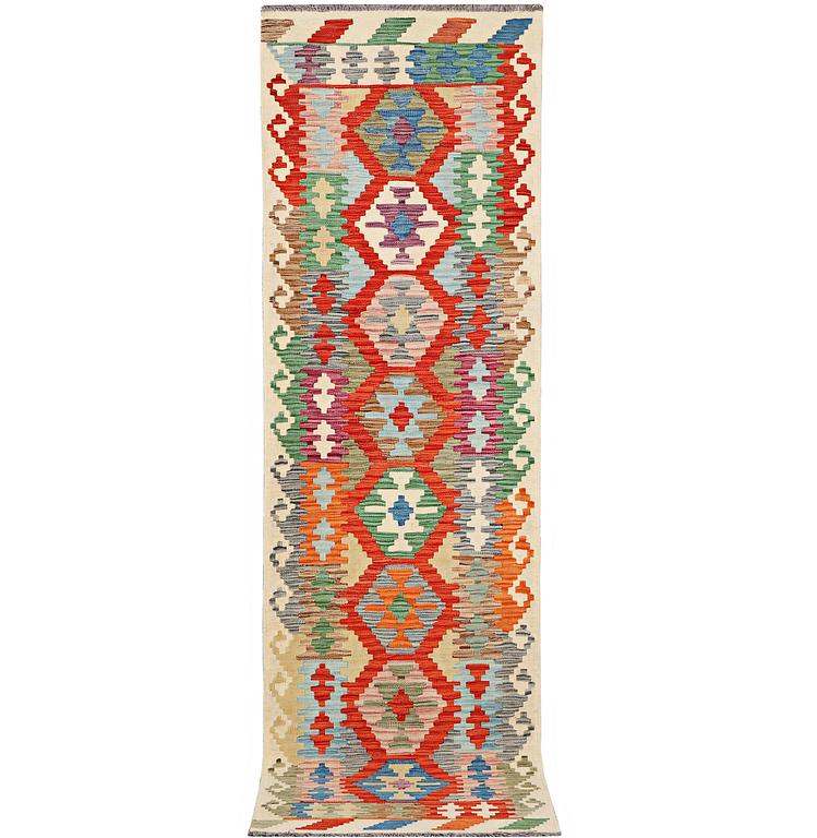 A runner carpet, Kilim, ca 298 x 79 cm.
