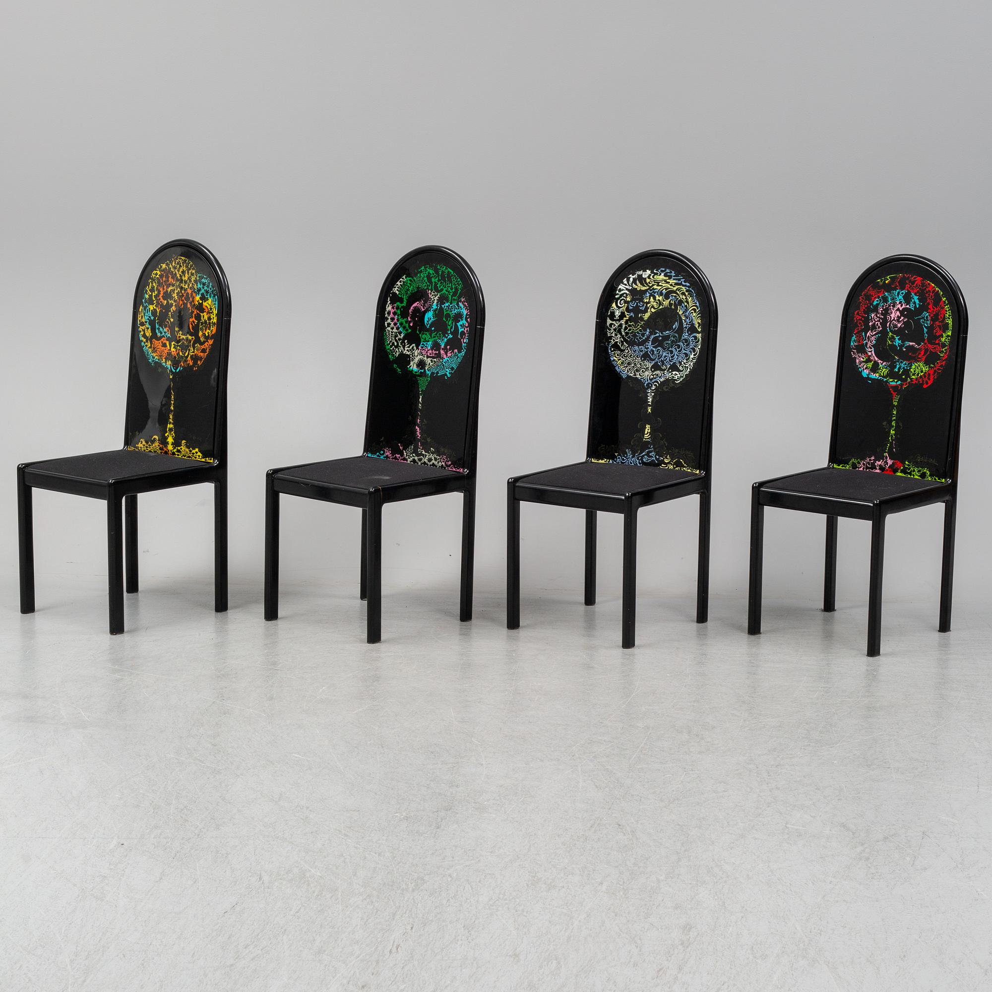 BJÖRN WIINBLAD, a five-piece dining suite from Rosenthal, Germany, 1976. Printed signature, numbered 112/300.