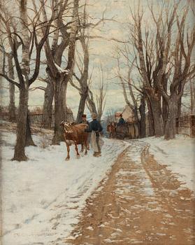 566. Victor Forssell, Winter road, Stockholm.