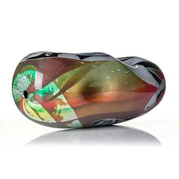 Peter Hermansson, "Body Electric", a unique glass vase/sculpture in graal technique, Örsjö, Sweden, 21st century.