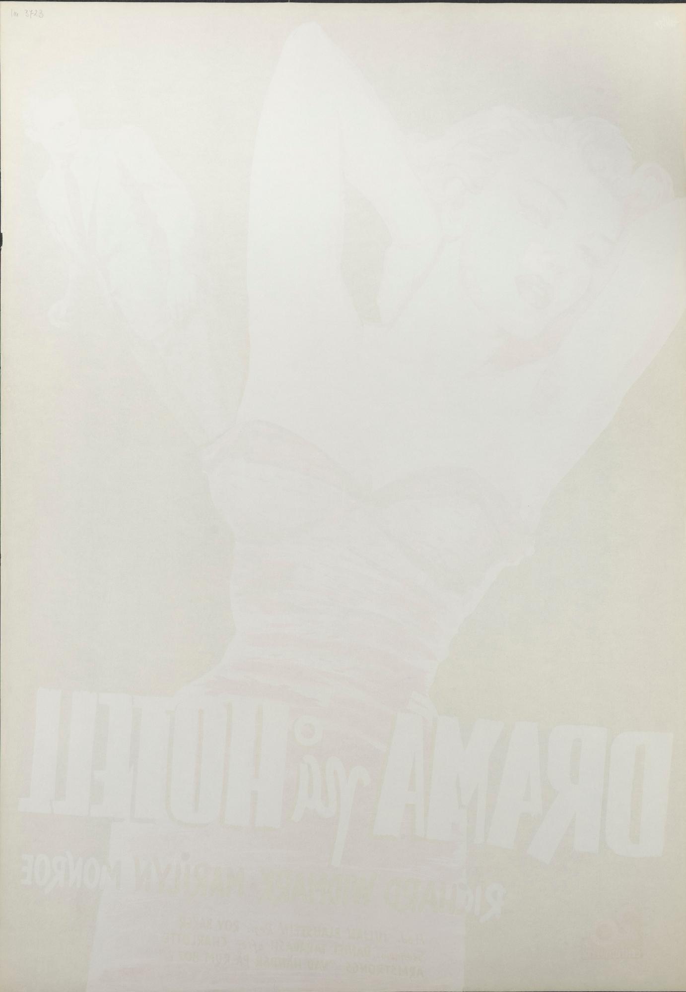 A vintage movie poster 'Drama på hotell (Don't Bother to Knock)', 1952.