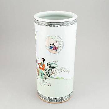 A famille rose Chinese vase, 20th century.