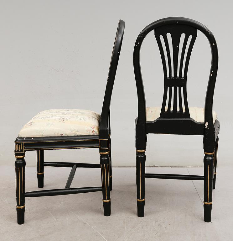 STOLAR, 4 st, gustavianska, 1700-talets andra hälft.