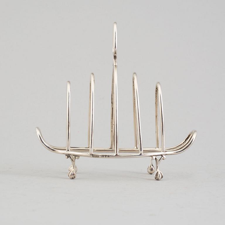 NATHAN & HAYES, Toastrack, silver, Chester, 1907.