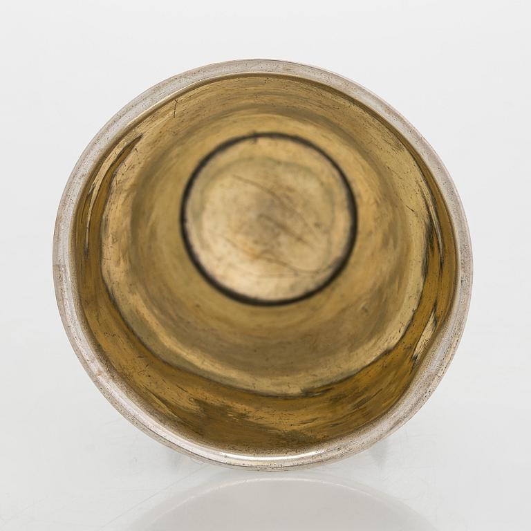 A mid-18th-century silver beaker, maker's mark of Johan Andersson Starin, Stockholm 1746.