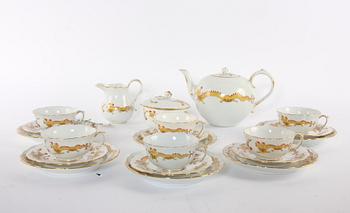 KAFFESERVIS, 15 delar, porslin, Meissen.