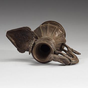 A copper alloy Tibetan/Nepalese Butter Lamp 'Sukunda', 19th Century.