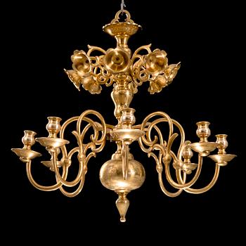 A late 19th century chandelier in Baroque style.