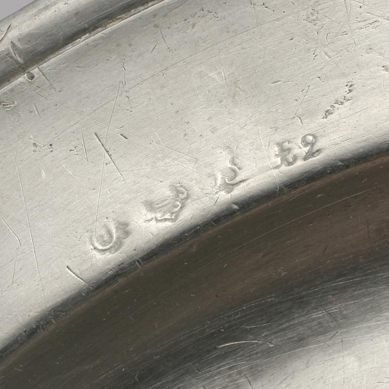 STOP samt FAT, ett par, tenn, 1700-tal.