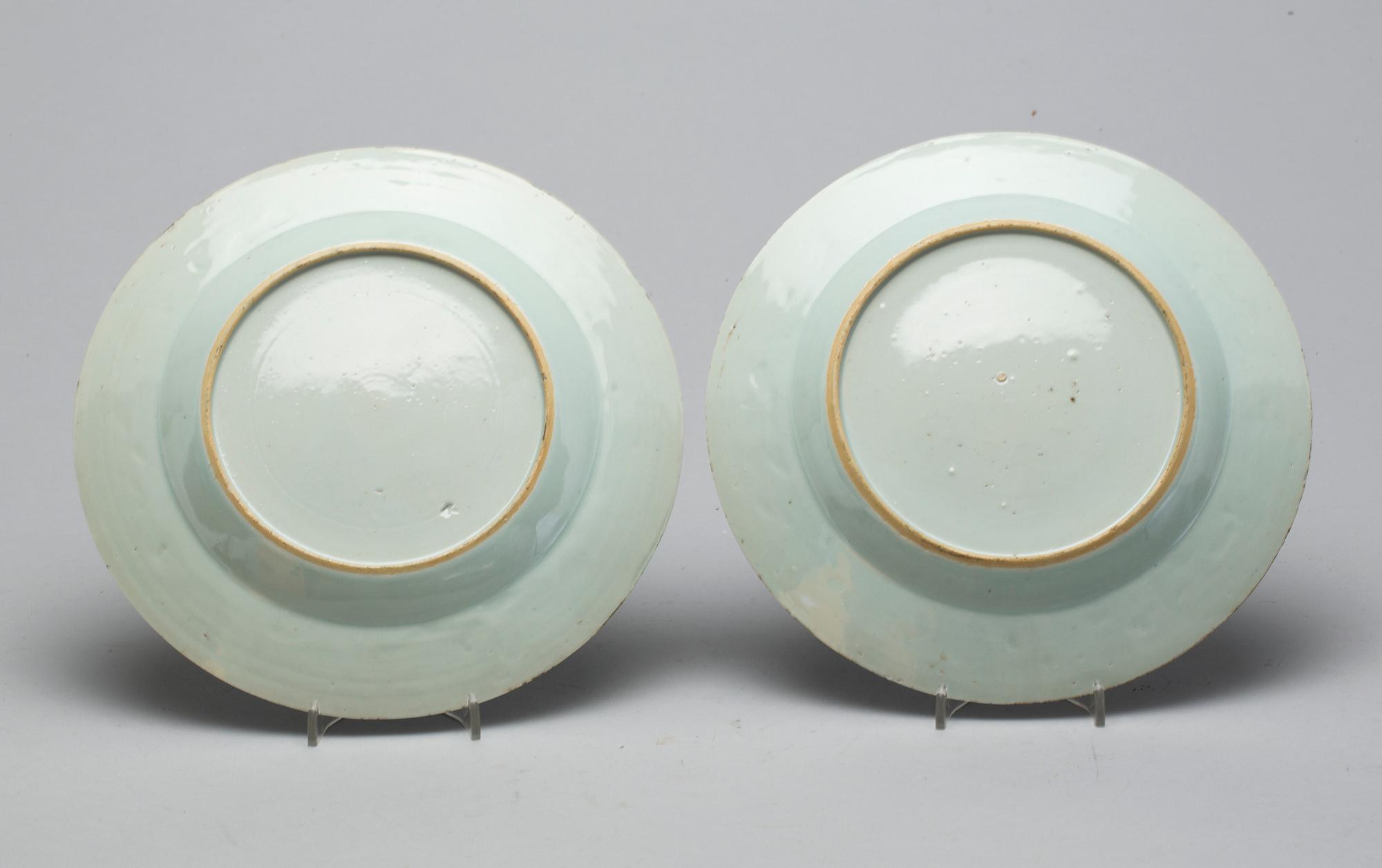 TALLRIKAR, ett par, porslin, Kina, Qianlong (1736-95).