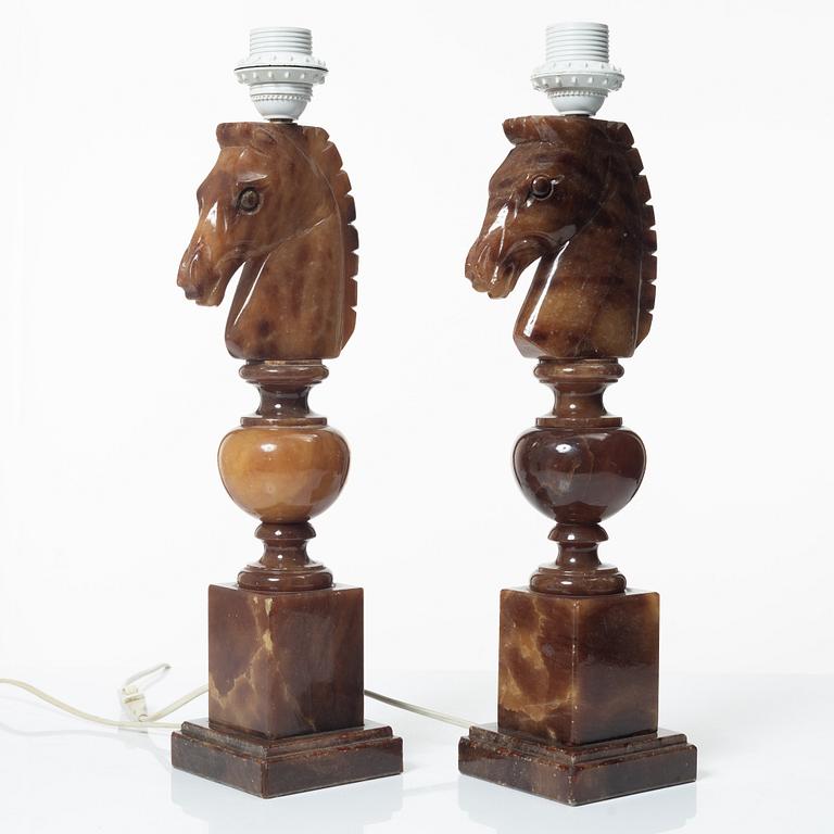 Bordslampor, ett par, Italien, 1970-tal.