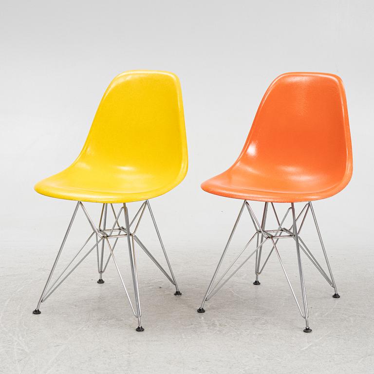 Charles Eames, six 'DSR Plastic Chairs', Herman Miller/Vitra.