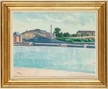 Victor Axelson, oil on panel, signed and dated -44.