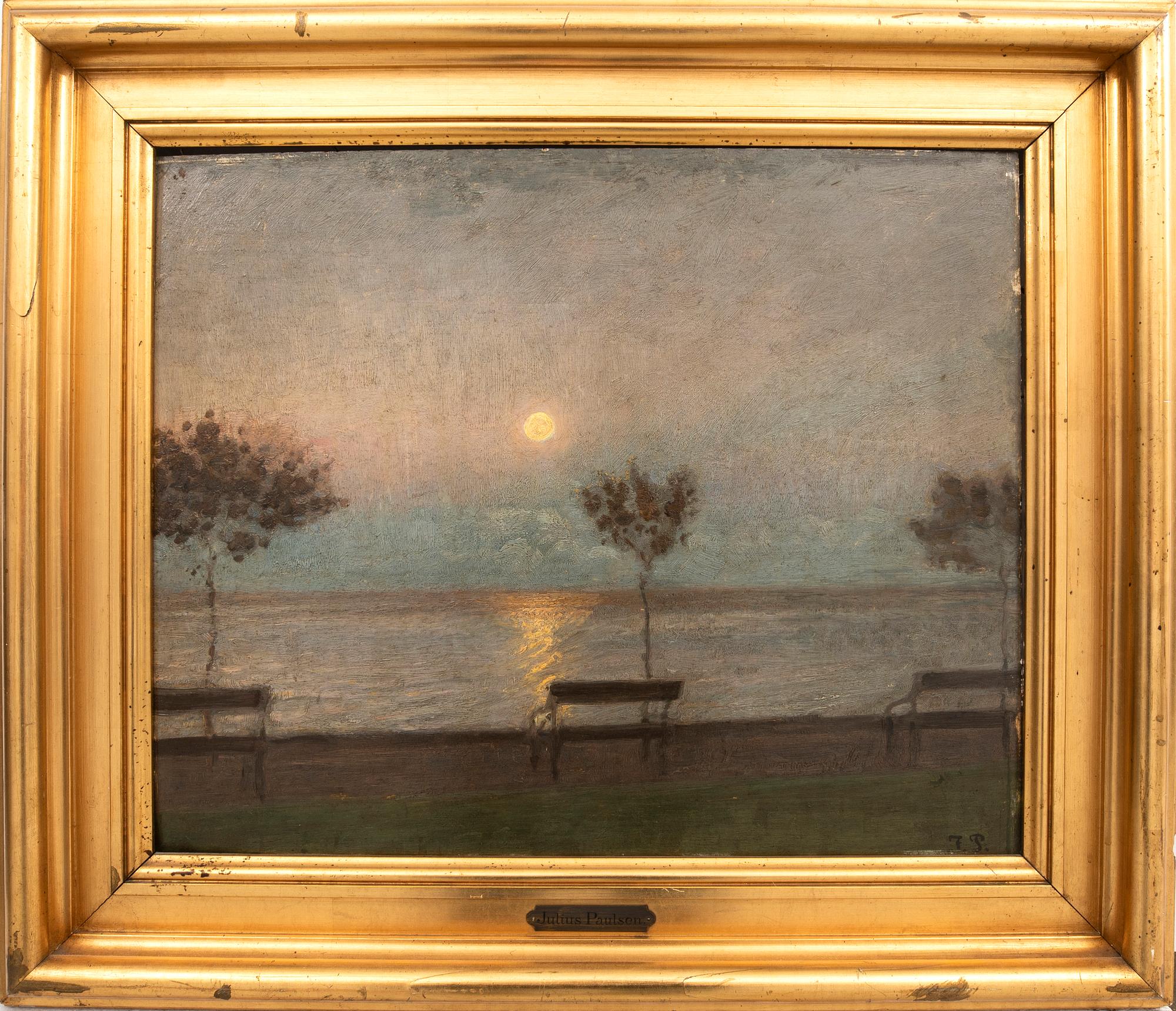 Julius Paulsen, olja på pannå signerad.