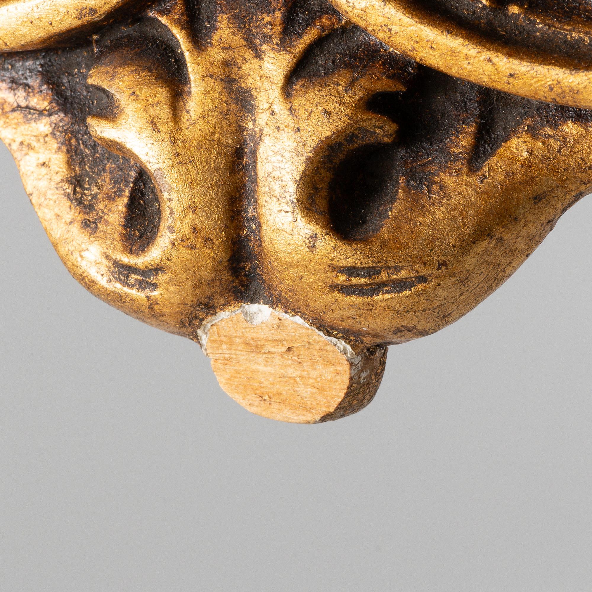 A pair of Baroque style wall sconces, Southern Europe, 20th Century.