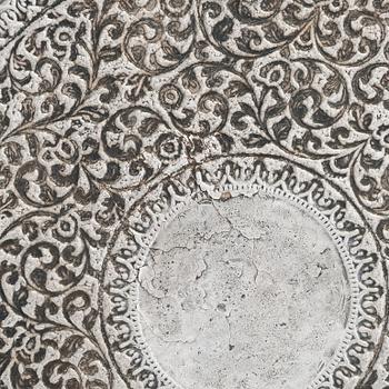 A Indian silver tray, late 19th Century.