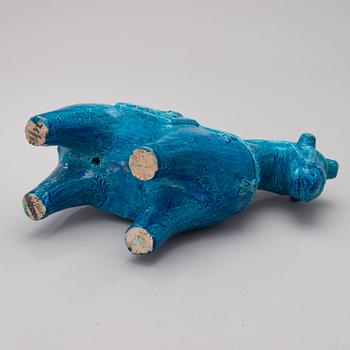 A ceramic Cat from the Rimini blu series by Bitossi, Italy 1960s.