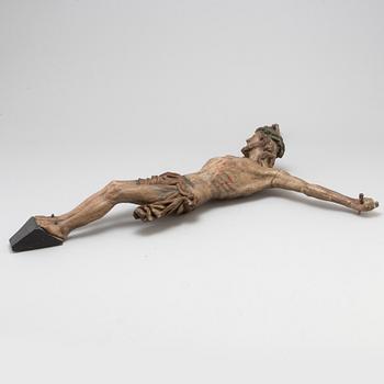 SKULPTUR, målat trä, 1700-tal.