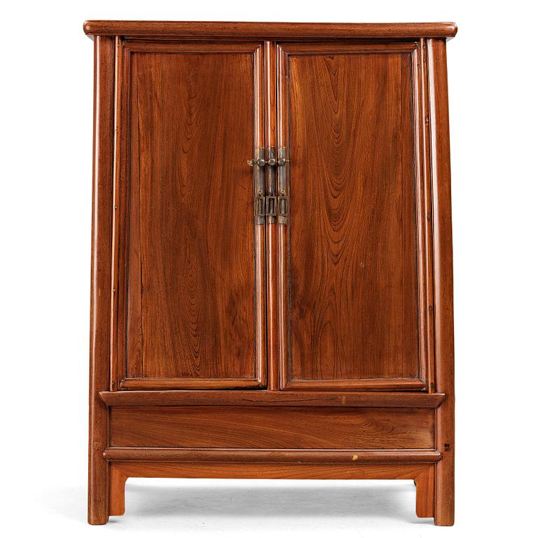 A Chinese hardwood cabinet, Qing dynasty, presumably 18th Century.