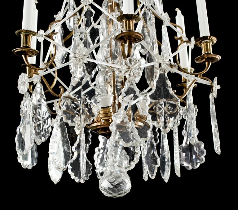 LJUSKRONA, rokokostil, 1900-talets mitt. Höjd ca 85 cm.