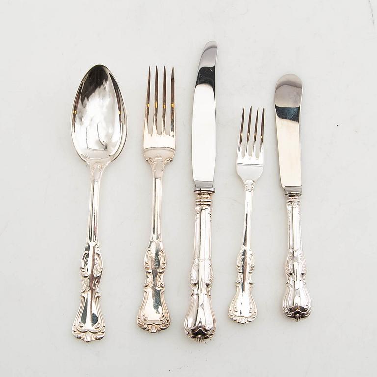 Cutlery 47 pcs "Prince Albert" GAB silver Stockholm 1960s.