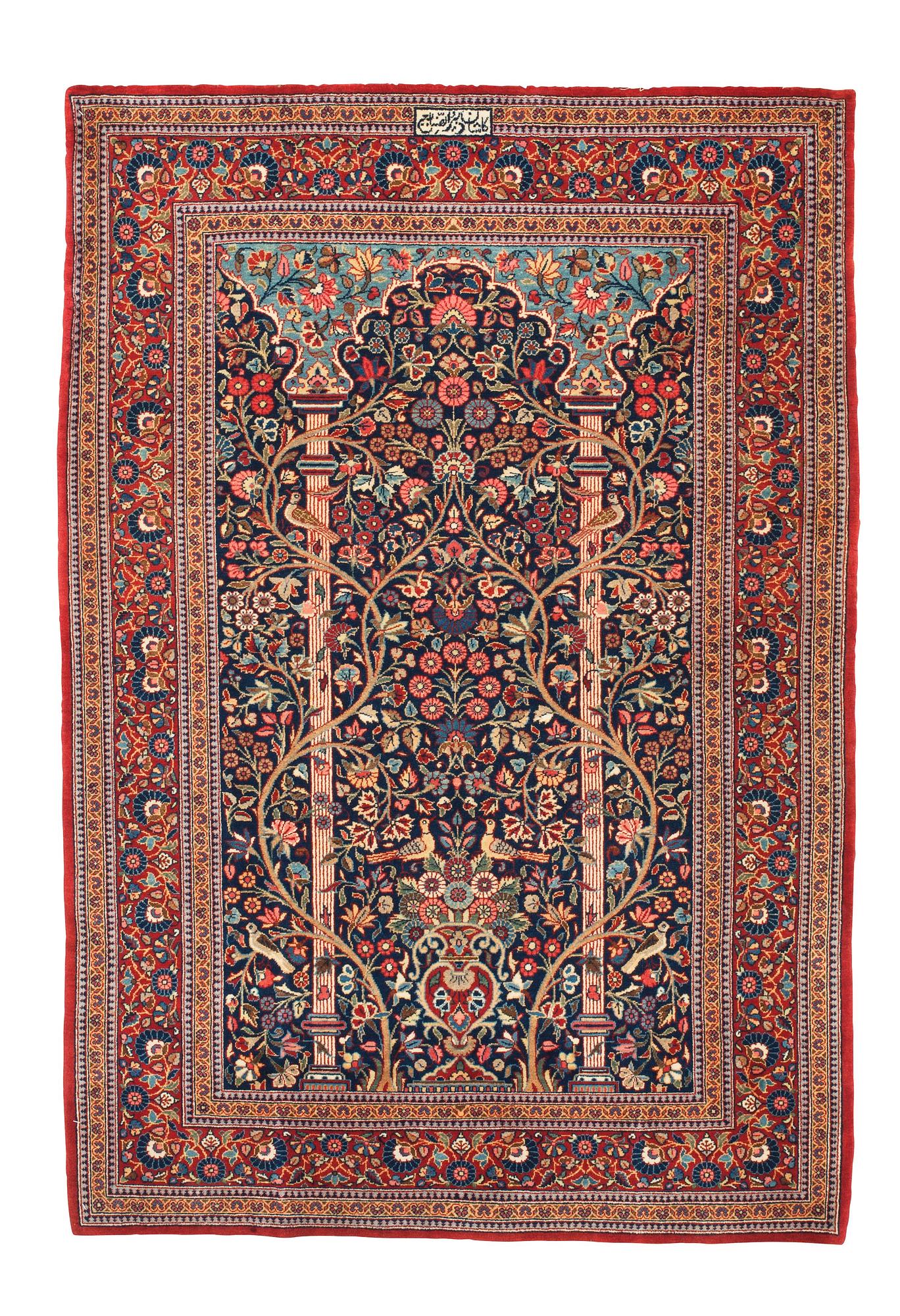 SEMI-ANTIQUE KASHAN DABIR. 158 x 108 cm.