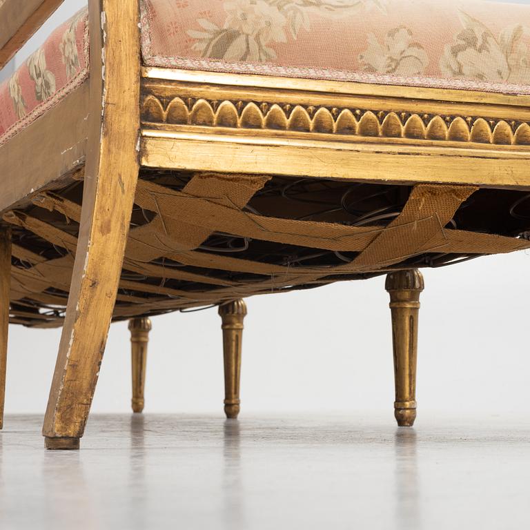 A Gustavian style sofa, late 19th Century.