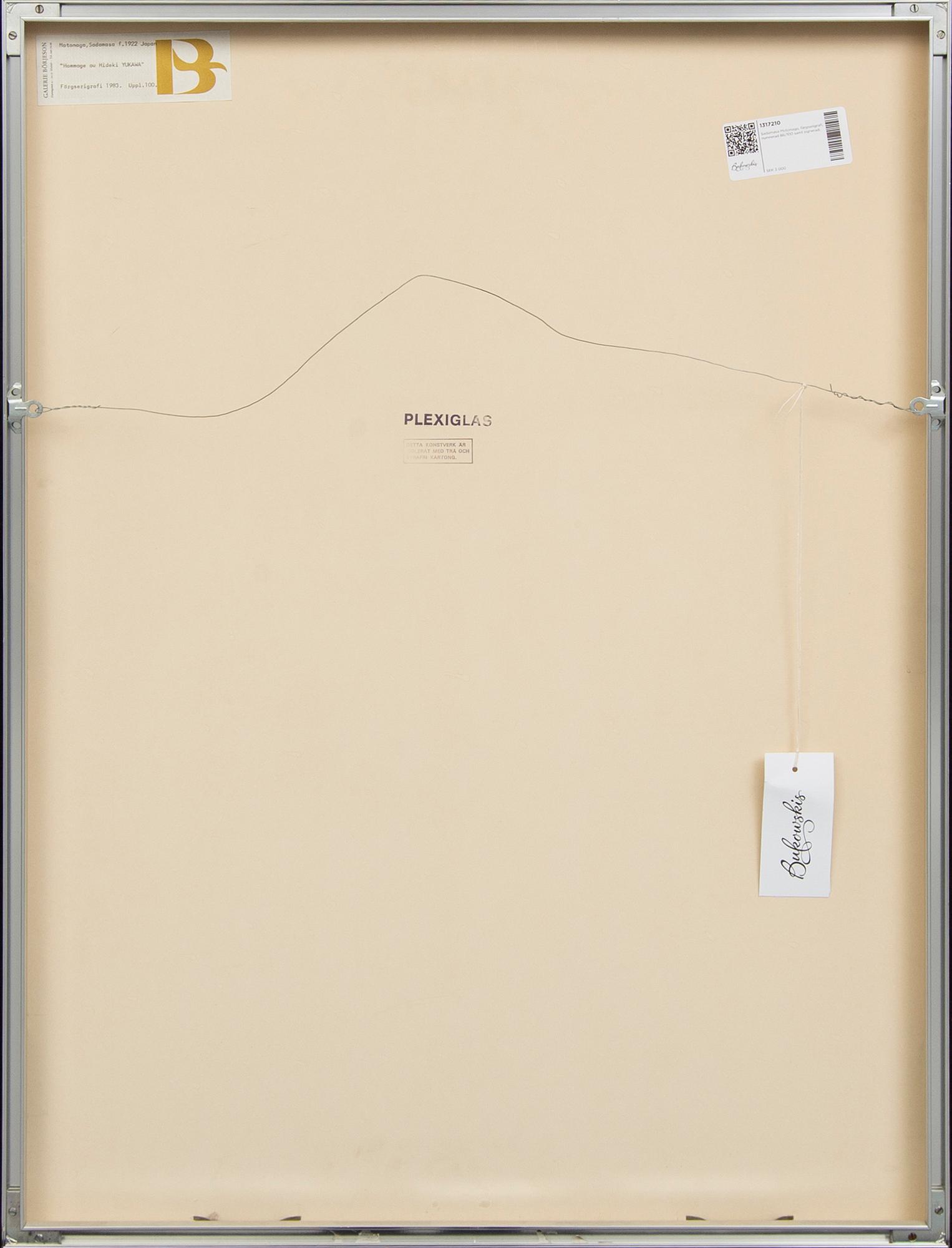 Sadamasa Motonaga, färgserigrafi, numrerad 86/100 samt signerad.